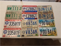 License Plates Ohio Pair Lot (6)