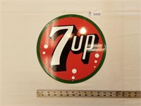 7up Round Sign 12" Porcelain Reproduction