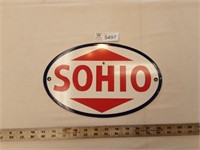Sohio Sign Oval 7.5x12" Porcelain Reproduction