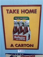 Dr. Pepper Sign 12x15" Reproduction