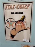 Fire Chief Gasoline Sign 12x17"