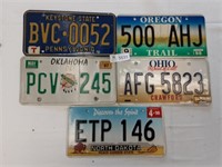 License Plates ND, OH, OK, OR, PA