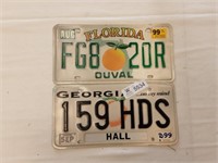 License Plates FL, GA