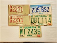 License Plates Iowa (truck), Georgia (2)