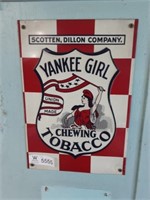 Yankee Girl Sign 9.5x13.5"