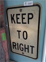 Keep Right Sign 17.5x12"