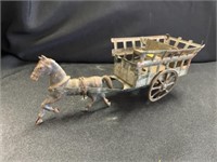 Early Tin Litho Horse Drawn Cart