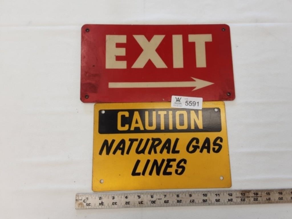 Exit & Caution Natural Gas Signs
