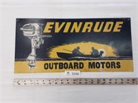 Evinrude Outboard Motors Sign 9.5x20"