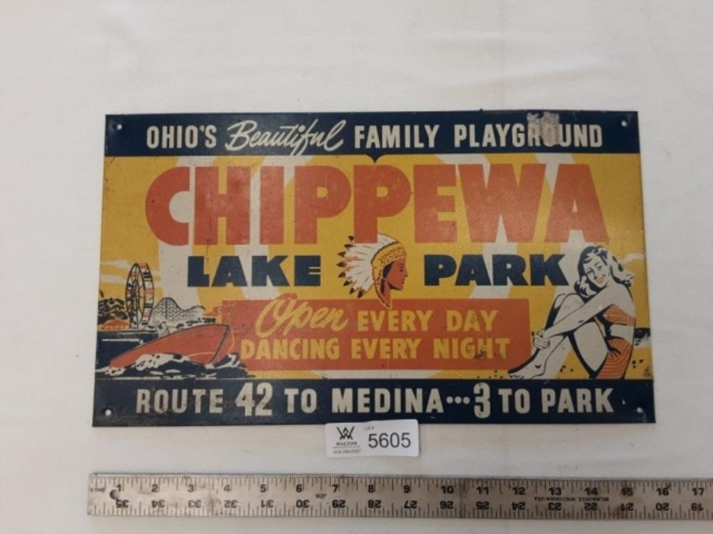 Chippewa Lake Park Sign 9x16"