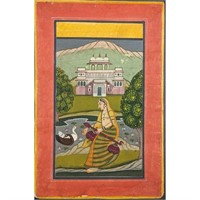 Indian Miniature Bundi School Painting Of Veena L
