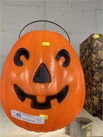 Blow Mold Jack-O- Lantern Candy Container
