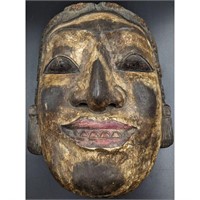A Large Carved Wooden Japanese Ceremonial Mask
