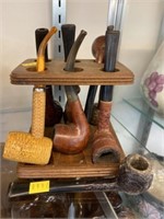 Vtg. Pipes w/ Stand