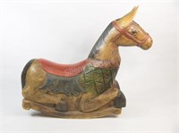 Wooden Carved & Painted Floor Horse