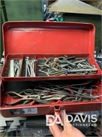 Tool box of Allen Wrenches, Pliers, Vice Grips