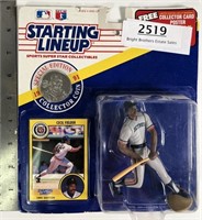 New in the box starting lineup collectible.