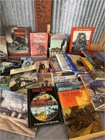 BOX OF HARDBACK BOOKS ABOUT TRAINS