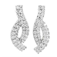 $15k 6 CT Diamond & 14k White Gold Earrings