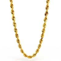 $9k HEAVY 20" Rope Chain 5mm 14k Yellow Gold