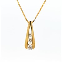 $1800 1/2 CT Diamond Necklace 14k Gold