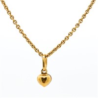 18k Gold Petite Heart Pendant