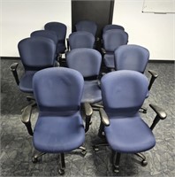 11 Blue Haworth Office Chairs