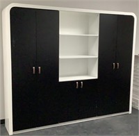 One Piece Black & White Laminate Cabinet