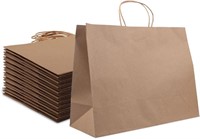 NEW $46 (16" x6"x 12") Brown Paper Bags