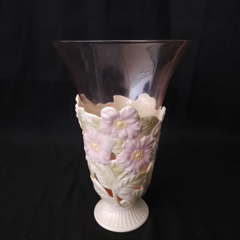 Lenox Classic Pierced Wild Rose Vase
