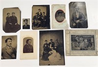 9) ANTIQUE TINTYPE IMAGES