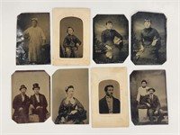 8) ANTIQUE TINTYPE IMAGES
