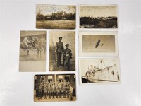7) ANTIQUE MILITARY POST CARDS