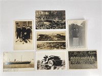 7) ANTIQUE REAL PHOTO MILITARY POST CARDS