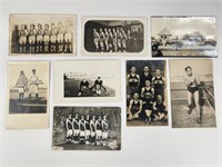 8) ANTIQUE SPORTS POST CARDS