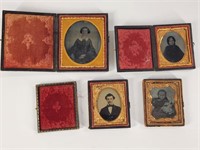 4) ANTIQUE AMBROTYPE IMAGES IN CASE