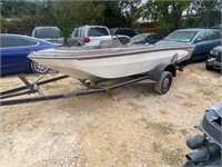TRAILER W / BOAT / PARTS ONLY