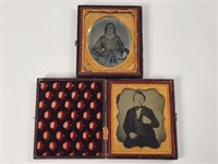 2) ANTIQUE AMBROTYPE IMAGES IN CASE