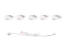 Unbranded 5-Light Plug-In LED White Puck Light