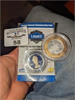 Lowe's Racing coin, etc