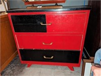 Retro Black & Red Dresser