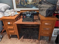 Underwood Typewriter & Desk