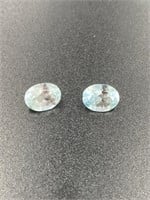 2.94 TCW Oval Cut Blue Topaz Gemstones GIA
