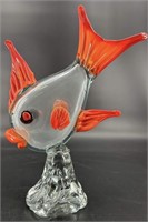 Big Murano Hand Blown Art Glass Fish UV Reactive