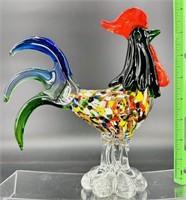 Vintage Beautiful Large Murano Art Glass Rooster
