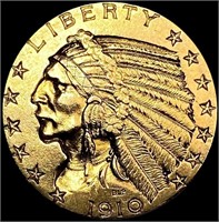 1910 $5 Gold Half Eagle