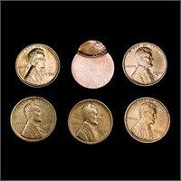 (6) Varied US Cents (1909, 1915-S, 1921, 1928-D,