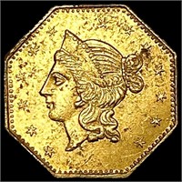 1853 Octagonal California Gold Dollar