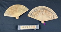 Pair of hand fans