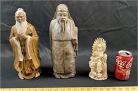 Lot of 3 Asian figures